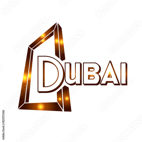 Golden dubai frame 