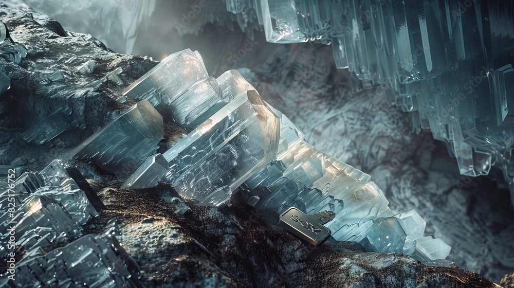 Close up of crystals on a mountainside Close up of crystals on a mountainside