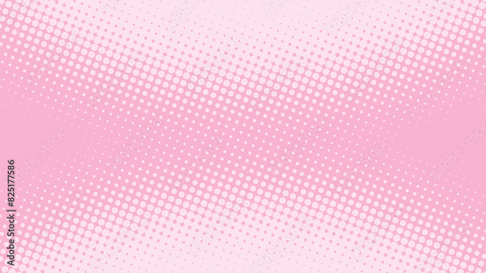 Pop art baby pink background in retro comic book style with halftone texture. Superhero cartoon fun backdrop design, vector illustration eps10