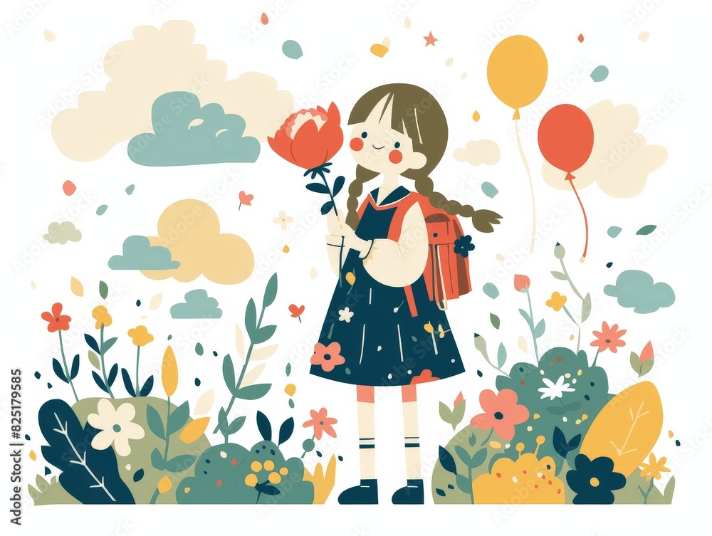 girl with a bouquet girl with a bouquet