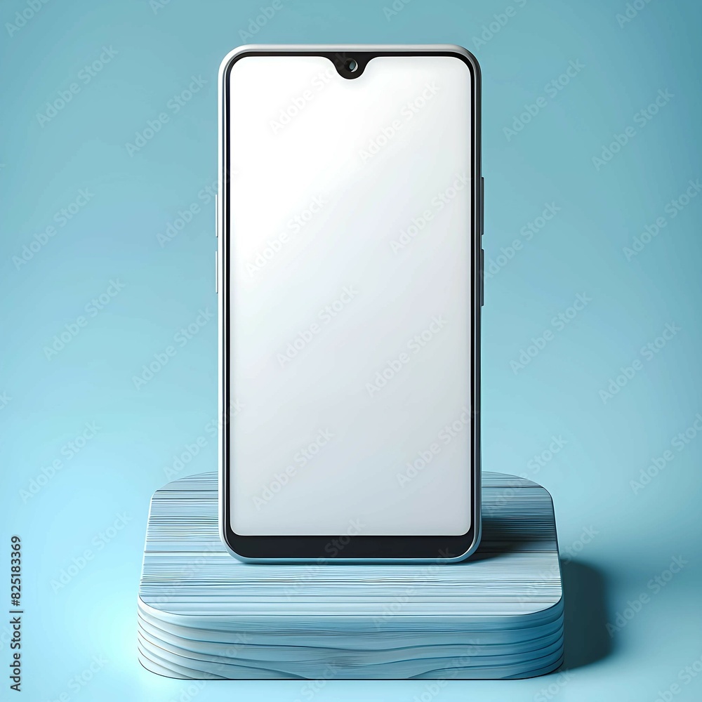 White realistic smartphone mockup .3d mobile phone with blank white ...