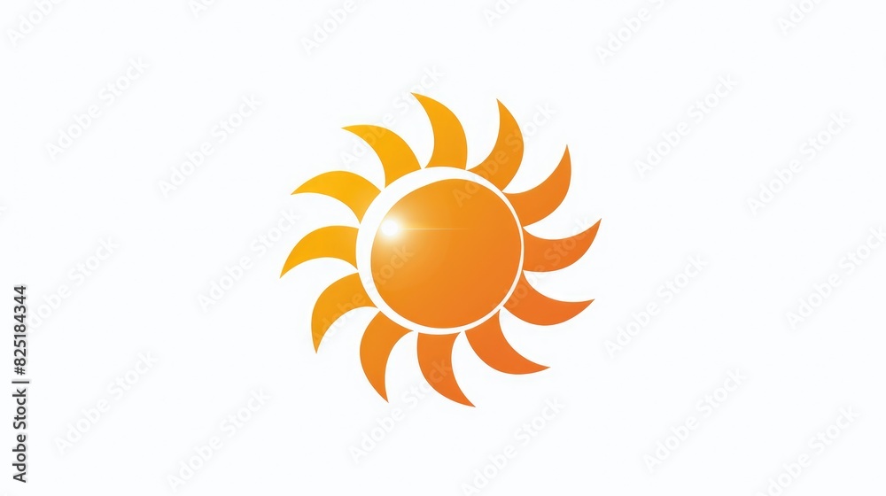 Logo representing solar energy on a white background