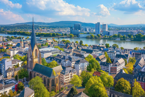 Beautiful aerial view of the city Bonn 