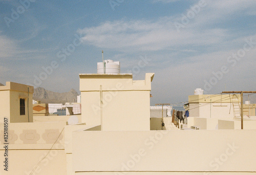 A view of the mountain town in Oman photo