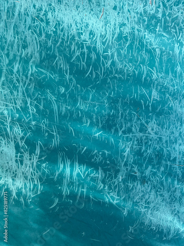 Azure blue water reflection photo