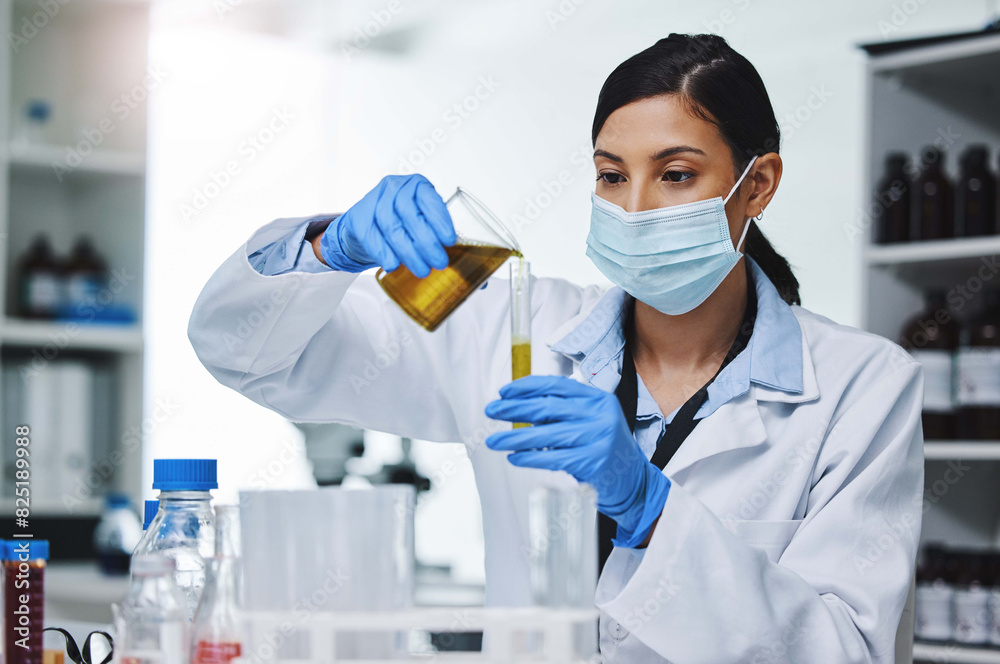 Fluid, research or woman with sample for science, medical test or data for healthcare professional. Pathology, analysis or laboratory for stem cell study, dna or medicine innovation for biotechnology Fluid, research or woman with sample for science, medical test or data for healthcare professional. Pathology, analysis or laboratory for stem cell study, dna or medicine innovation for biotechnology