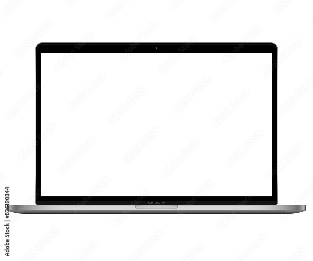 Realistic laptop mockup with blank screen isolated on white background, perspective laptop mock up different angles views Realistic laptop mockup with blank screen isolated on white background, perspective laptop mock up different angles views
