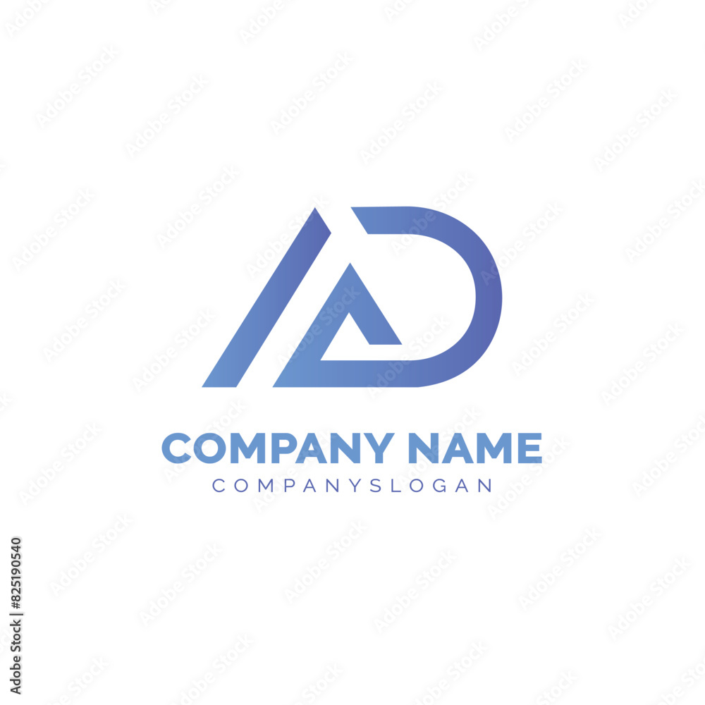 Letter AD logo design, vector logo design Letter AD logo design, vector logo design