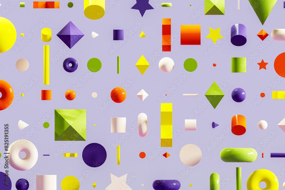 Shiny Geometric Shapes Forming a Grid Pattern Shiny Geometric Shapes Forming a Grid Pattern
