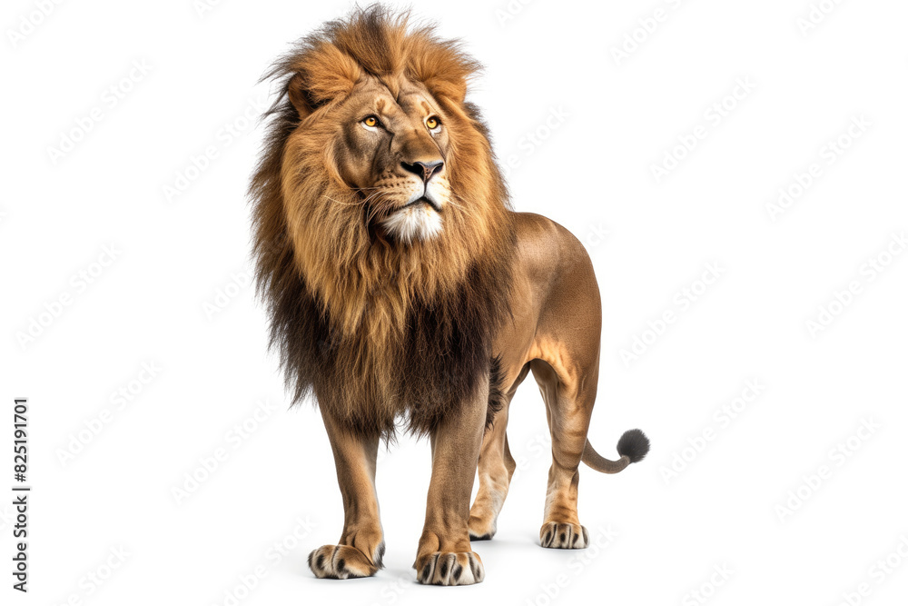Male lion isolated on white background Male lion isolated on white background