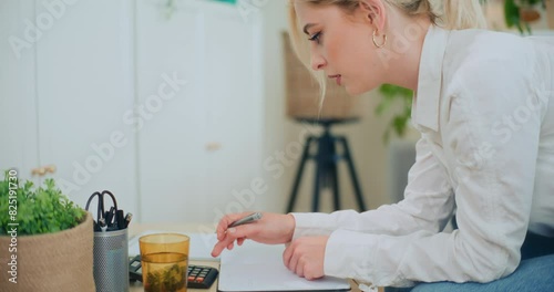 Worried Girl with Financial Problems photo