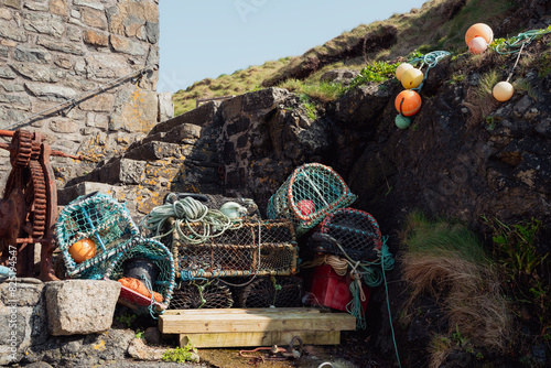 Lobster pots and fishing equipment in Mullion Cove photo