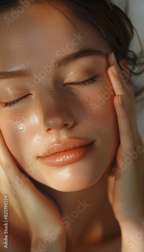 Rejuvenated Woman After Facial Treatment - Relaxation and Skincare