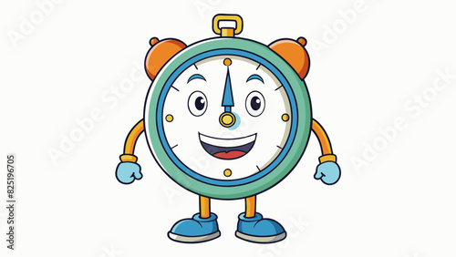 A clock is a timetelling device with moving hands or digital display that keeps track of the passing hours minutes and seconds. It can come in various. Cartoon Vector.
