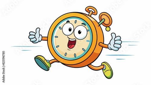 A clock ticking steadily signaling the expected arrival time of a loved one or an important event.. Cartoon Vector.