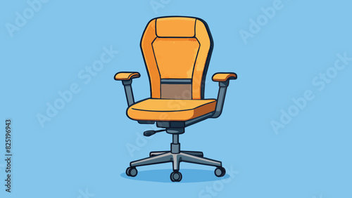 A comfortable and ergonomic office chair that promotes good posture and reduces back pain. The chair features lumbar support adjustable armrests and a. Cartoon Vector.
