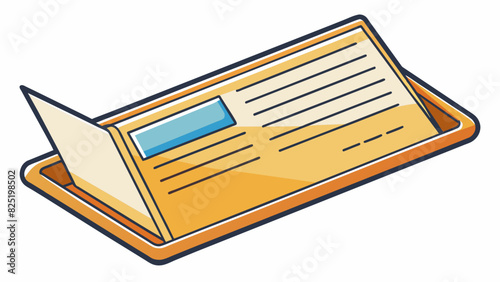 After completing a check it is usually folded into thirds and p inside a designated envelope or pouch. The envelope may have a slot or window for the. Cartoon Vector.