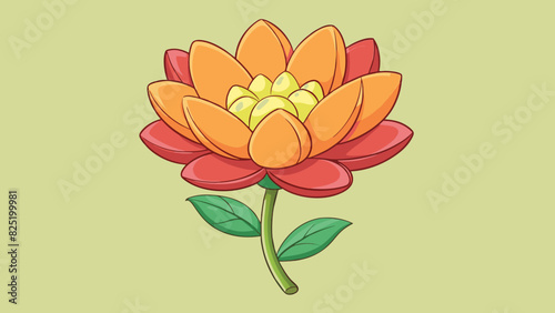 Although the flower was delicate and fragile its vibrant colors and sweet scent filled the entire room with warmth and beauty.. Cartoon Vector.