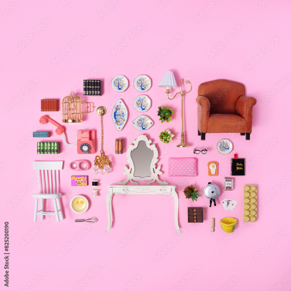 Dollhouse inventory / pink Dollhouse inventory / pink