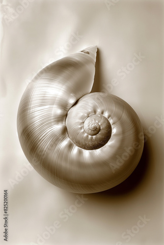 arafed shell on a white surface with a spiral pattern