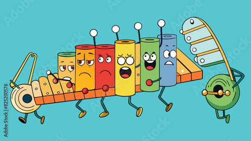 A musical instrument playing the constant rhythm of life. It can be fueled by a variety of emotions producing different melodies and tempos depending. Cartoon Vector.