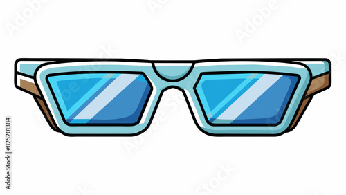 A pair of glasses with immaculately clear lenses allowing the wearer to see everything around them with perfect clarity.. Cartoon Vector. photo
