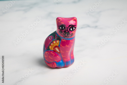 Mexican alebrijes clay scultures of animals cats culture