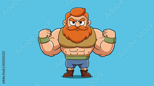 A short stocky man with a thick beard and calloused hands. He carries himself with a strong nononsense demeanor and his rugged appearance suggests a. Cartoon Vector.