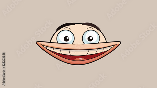 A shy timid smile with lips ly parted to reveal a delicate row of small gapped teeth accompanied by a downward gaze.. Cartoon Vector.