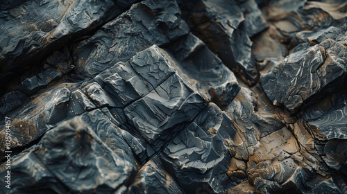 A closeup of the rugged textures and colors on rocks, showcasing their intricate patterns and natural beauty.