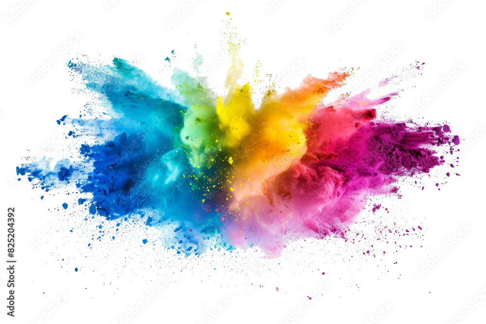 Explosion splash of colorful powder with freeze isolated on background, abstract splatter of colored dust powder. Explosion splash of colorful powder with freeze isolated on background, abstract splatter of colored dust powder.