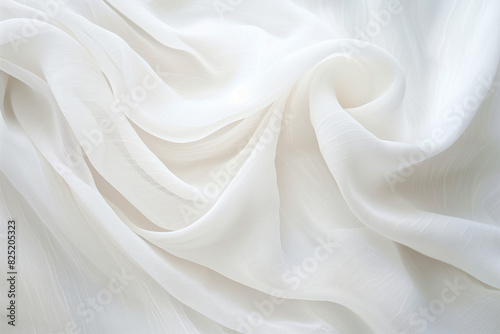White flowing background, elegance cloth texture. AI Generative