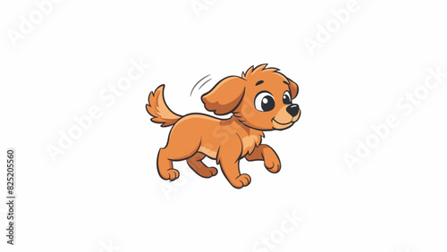 A tiny clumsy puppy taking its first wobbly steps is a perfect illustration of being born. Its soft fur and unsteady movements show vulnerability and. Cartoon Vector.