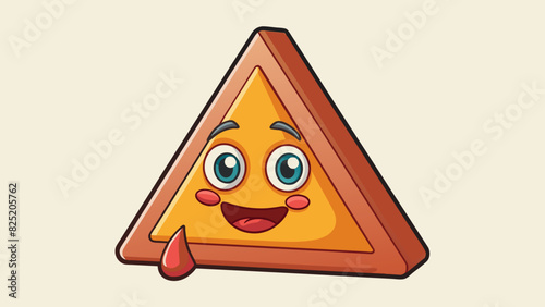 A triangular object with three equal sides and three sharp angles. It has a matte finish and is made of a durable rubber material.. Cartoon Vector.