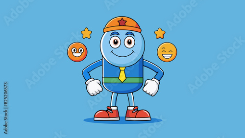 Characteristics Helpful patient polite efficient. Cartoon Vector.