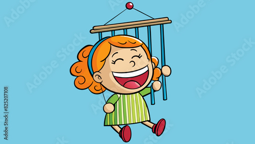 Her laughter is reminiscent of a wind chime gentle and melodic filling the air with a sense of joy and positivity.. Cartoon Vector.