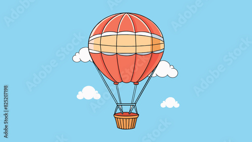 In a balloon air is light and buoyant allowing the balloon to float effortlessly through the sky.. Cartoon Vector.