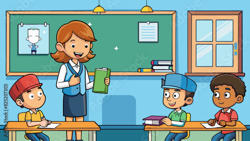 In a classroom setting students are typically allowed one bathroom break during the lesson. This allows for individual needs to be met while also. Cartoon Vector.