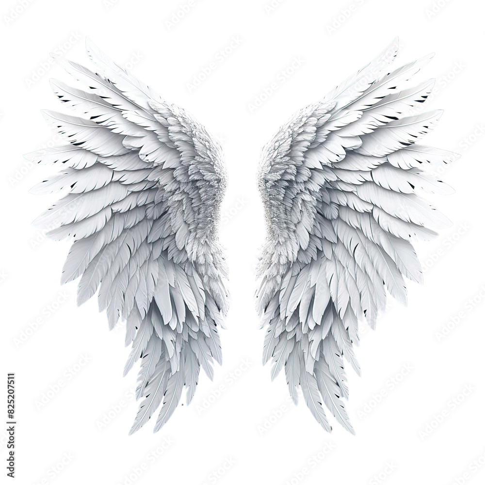 Graceful White Cupid Wings Illustration Version Six Graceful White Cupid Wings Illustration Version Six
