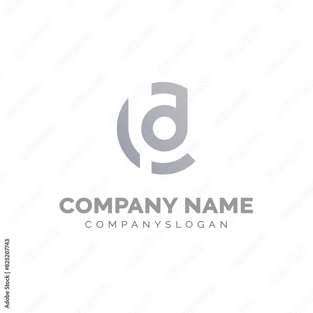 Letter CD logo design, vector logo design 