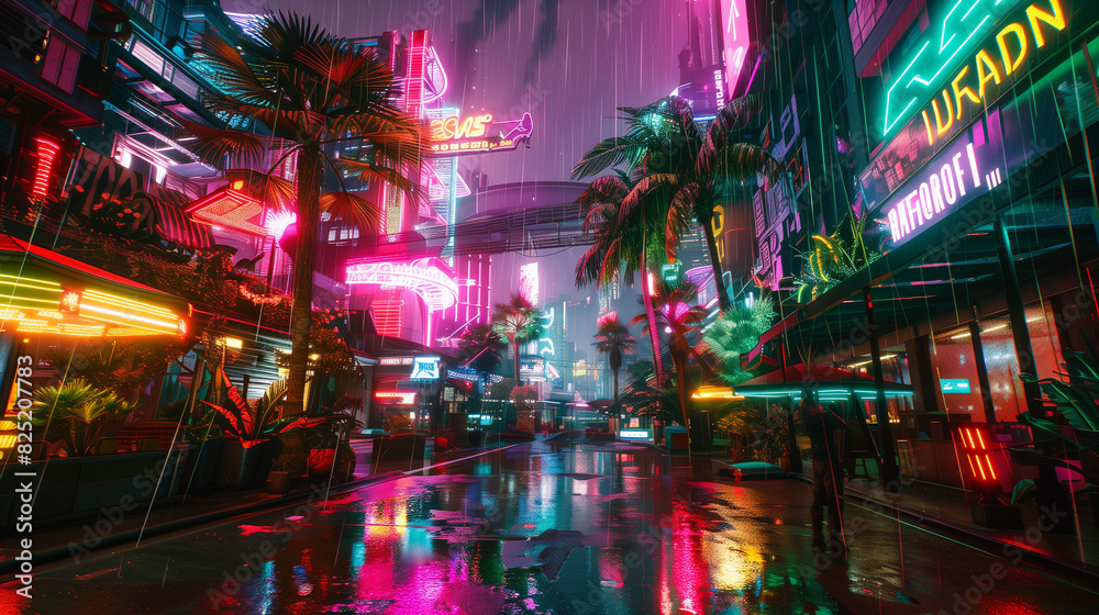 Cyberpunk City Night Rain Cyberpunk City Night Rain