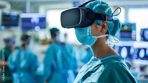 Immersive Medicine: Innovative Doctor Utilizing Cutting-Edge VR Technology for Enhanced Patient Care and Diagnosis in Modern Healthcare Setting © Creative Deeds