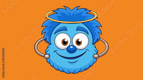 On the second face two bushy eyebrows sat above piercing blue eyes that seemed to sparkle with mischief. Its nose was slightly crooked and framed by a. Cartoon Vector.