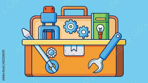 Picture a toolkit filled with various tools each one serving a specific purpose. Similarly PM is a set of useful tools and techniques that can be. Cartoon Vector.