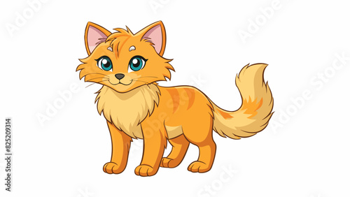 The cats fur felt silky and smooth as I petted its back. It was warm to the touch and had a slight give to it.. Cartoon Vector.