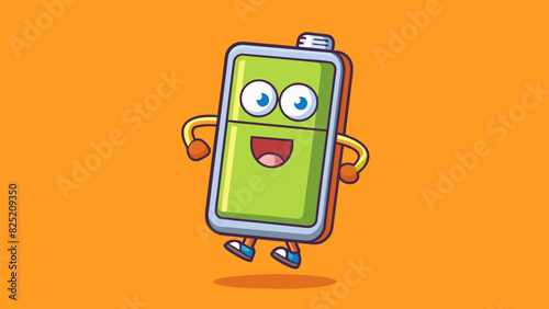 The cellphone battery must have a capacity of at least 3000 mAh and be able to hold a charge for a minimum of 8 hours.. Cartoon Vector. photo