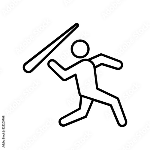 Javelin icon. outline icon