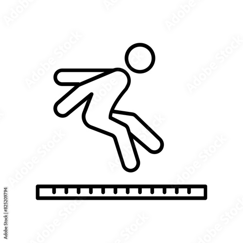 Long Jump icon. outline icon