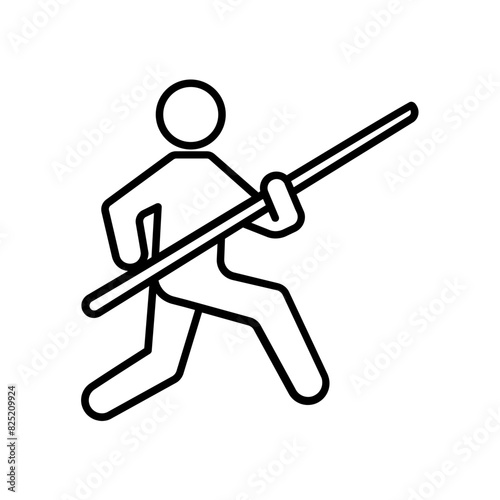 Pole Vault icon. outline icon