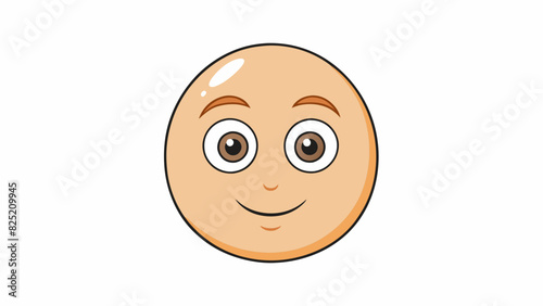 The first face had a smooth round surface with two almondshaped eyes in the middle and a small delicate nose below. Its lips were thin and pale giving. Cartoon Vector.